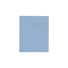 8x6.5" Exercise Book 48 Page, 8mm Ruled With Margin, Light Blue - Pack of 100